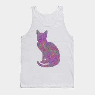 Speckle Kitty Silhouette Tank Top